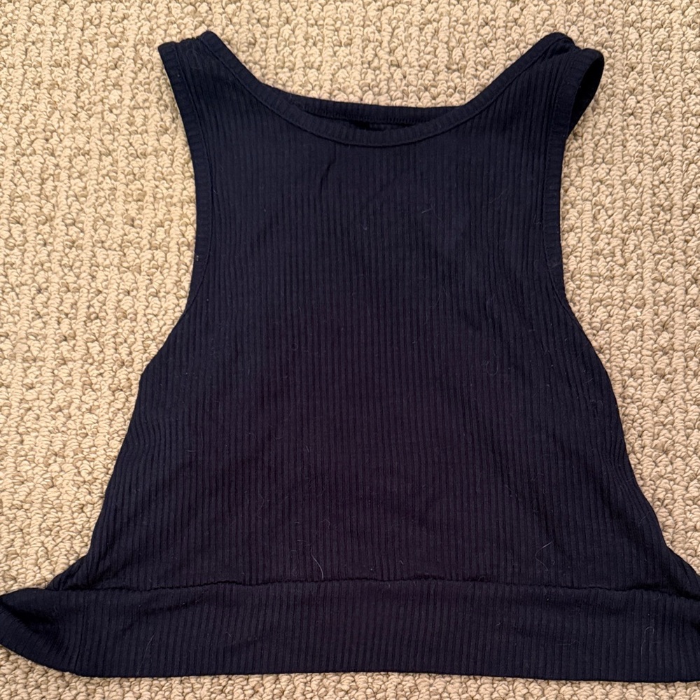 PacSun Black Ribbed Tank Top